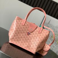 Goyard Anjou Mini Bag In Chevron Goyardine Calfskin Pink