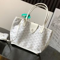 Goyard Anjou Mini Bag In Goyardine Calfskin White