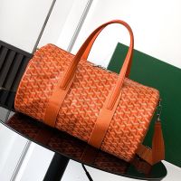 Goyard Barrel 40 Sports Bag In Goyardine Canvas Orange