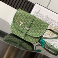 Goyard Belvedere Bag In Exclusive Colours Goyardine Canvas Green