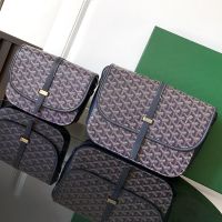 Goyard Belvedere Bag In Goyardine Canvas Navy Blue