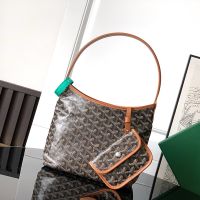 Goyard Boheme Mini Hobo Bag In Goyardine Canvas Brown