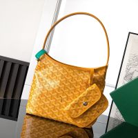 Goyard Boheme Mini Hobo Bag In Goyardine Canvas Yellow