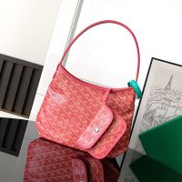 Goyard Boheme Mini Hobo Bag In Goyardine Canvas with Herbariums Floral Fuchsia