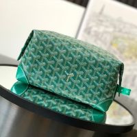 Goyard Bowling 25 Toiletry Bag In Goyardine Canvas Green