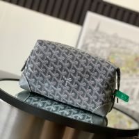 Goyard Bowling 25 Toiletry Bag In Goyardine Canvas Grey