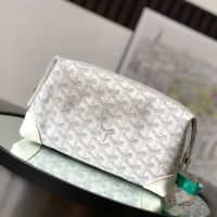 Goyard Bowling 25 Toiletry Bag In Goyardine Canvas White