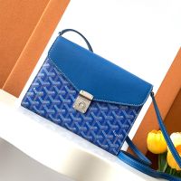 Goyard Chypre Wallet-Pouch In Goyardine Canvas Blue