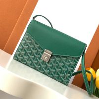 Goyard Chypre Wallet-Pouch In Goyardine Canvas Green