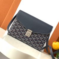 Goyard Chypre Wallet-Pouch In Goyardine Canvas Navy Blue