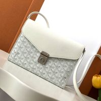 Goyard Chypre Wallet-Pouch In Goyardine Canvas White