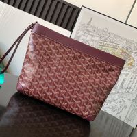 Goyard Conti Pouch In Goyardine Canvas Burgundy