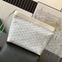 Goyard Conti Pouch In Goyardine Canvas White