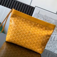 Goyard Conti Pouch In Goyardine Canvas Yellow