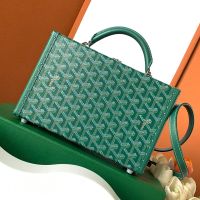 Goyard Grand Hotel Trunk Bag In Goyardine Canvas Green