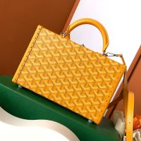 Goyard Grand Hotel Trunk Bag In Goyardine Canvas Yellow
