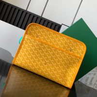 Goyard Jouvence Toiletry Bag In Goyardine Canvas Yellow
