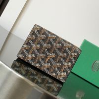 Goyard Malesherbes Card Wallet In Goyardine Canvas Black