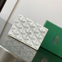 Goyard Malesherbes Card Wallet In Goyardine Canvas White