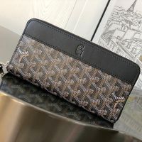 Goyard Matignon GM Wallet In Goyardine Canvas Black