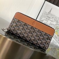 Goyard Matignon GM Wallet In Goyardine Canvas Brown