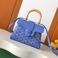 Goyard Saigon Souple Mini Bag In Goyardine Canvas with Envers Floral Blue