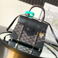 Goyard Saigon Structure Mini Bag In Exclusive Colours Goyardine Canvas Black