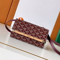 Goyard Monte-Carlo Mini Case In Goyardine Canvas Burgundy