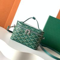 Goyard Muse Mini Vanity Case In Goyardine Canvas Green