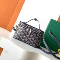 Goyard Muse Mini Vanity Case In Goyardine Canvas Navy Blue