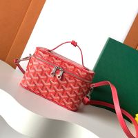 Goyard Muse Mini Vanity Case In Goyardine Canvas Red