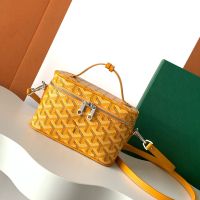 Goyard Muse Mini Vanity Case In Goyardine Canvas Yellow