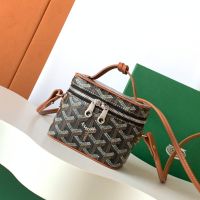 Goyard Muse Nano Vanity Case In Goyardine Canvas Brown