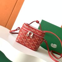 Goyard Muse Nano Vanity Case In Goyardine Canvas Red