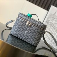 Goyard Muse Vanity Case In Goyardine Canvas Grey
