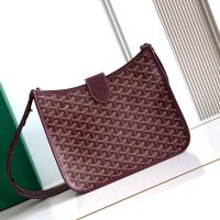 Goyard Musette Bag In Goyardine Canvas Burgundy