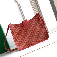 Goyard Musette Bag In Goyardine Canvas Red