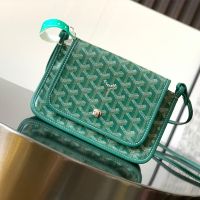 Goyard Plumet Pouch-Wallet In Goyardine Canvas Green