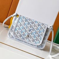 Goyard Plumet Pouch-Wallet In Multicolored Goyardine Canvas Polar Blue