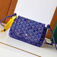 Goyard Plumet Pouch-Wallet In Multicolored Goyardine Canvas Blueberry Purple