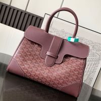 Goyard Saigon Tote Bag In Goyardine Canvas Burgundy