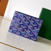 Goyard Saint-Florentin Wallet In Multicolored Goyardine Canvas Blueberry Purple
