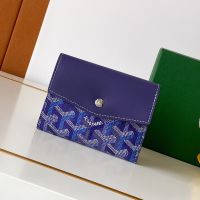 Goyard Saint-Gabriel Wallet In Multicolored Goyardine Canvas Blueberry Purple