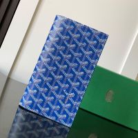 Goyard Saint-Roch Travel Wallet In Goyardine Canvas Blue