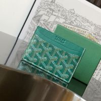 Goyard Saint-Sulpice Card Wallet In Goyardine Canvas Green