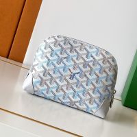 Goyard Vendome Cosmetic Pouch In Multicolored Goyardine Canvas Polar Blue