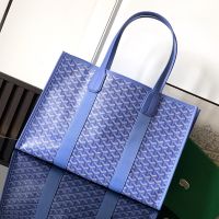 Goyard Villette Tote Bag In Goyardine Canvas with Envers Floral Blue