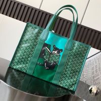 Goyard Villette MM Tote Bag In Hulot Goyardine Canvas Green