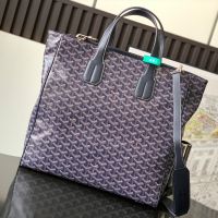 Goyard Voltaire Bag In Goyardine Canvas Navy Blue
